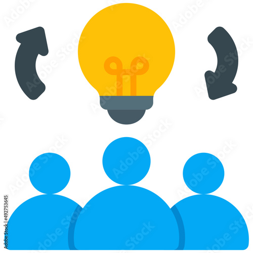 brainstorm flat icon
