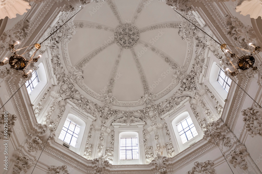 Fototapeta premium Interior view and decorative detail from the magnificent Mosque of Cordoba