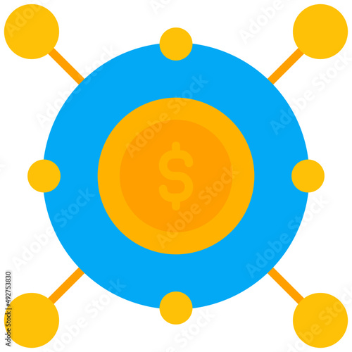 revenue streams flat icon