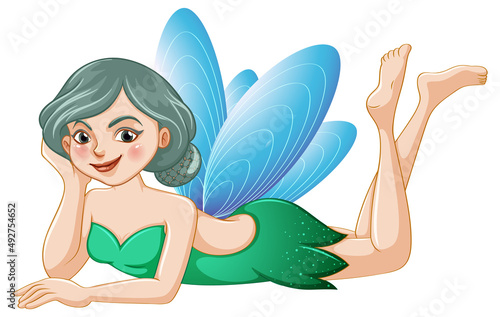 Beauty fairy on a white background
