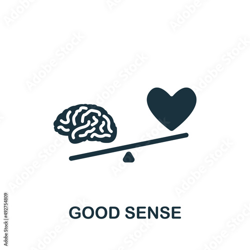 Good Sense icon. Monochrome simple icon for templates, web design and infographics