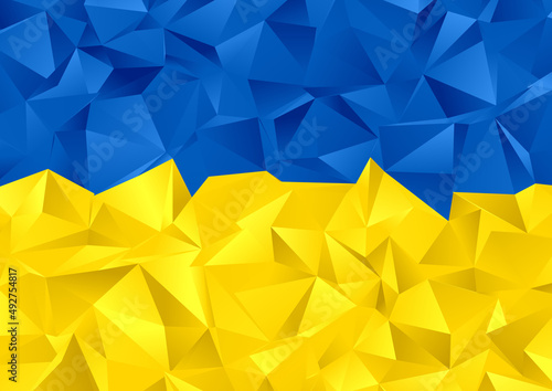 Abstract low poly ukraine flag design