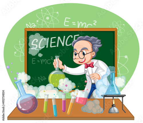 A scientist experiment in the lab