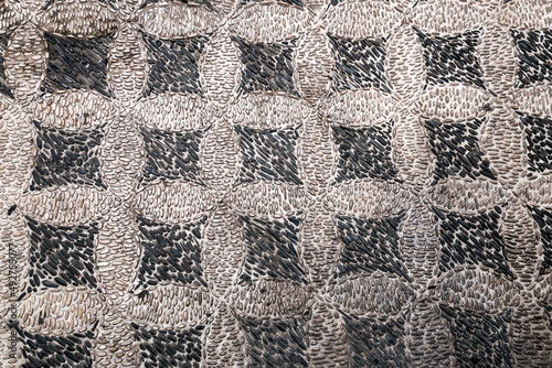 Ancient pebble pavement clo...