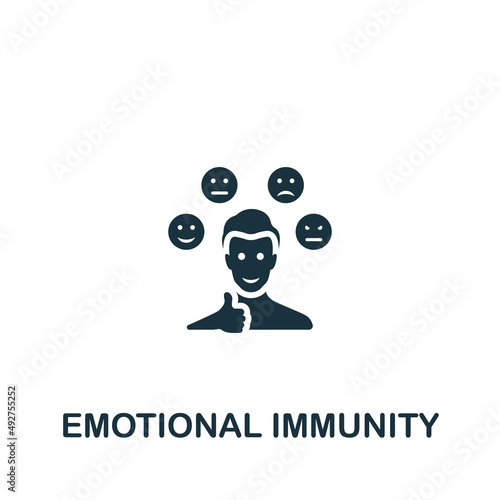 Emotional Immunity icon. Monochrome simple icon for templates, web design and infographics
