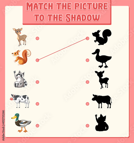 Shadow matching game template