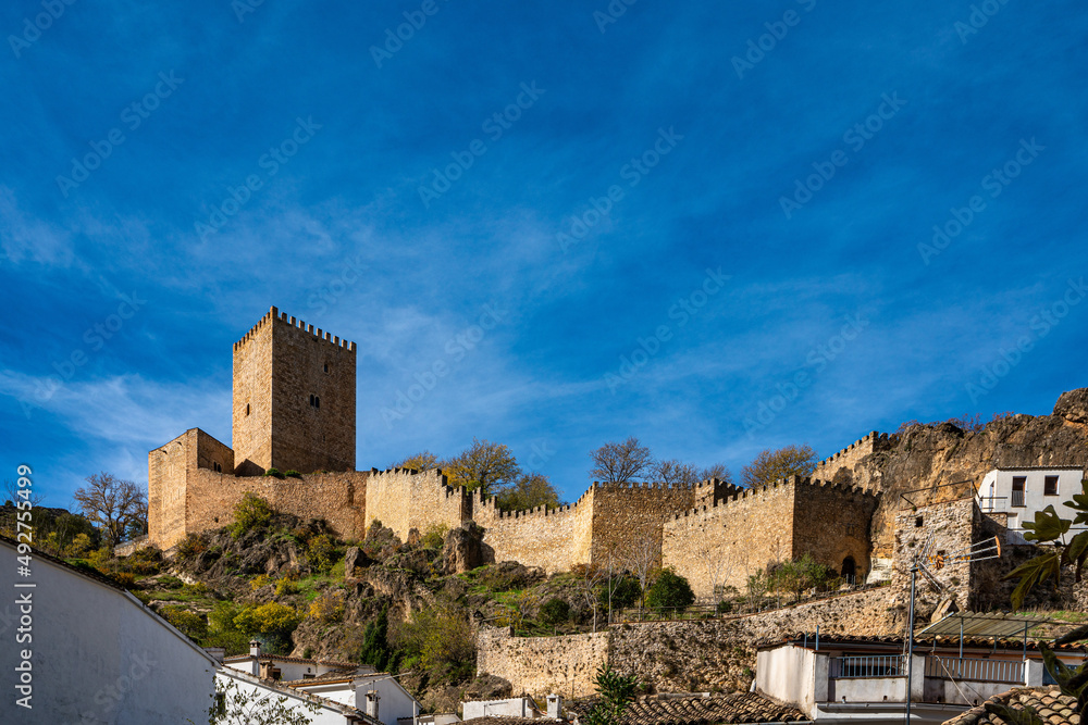 View over Yedra Castle in Cazorla Town, Jaen Province, Andalusia, Spain