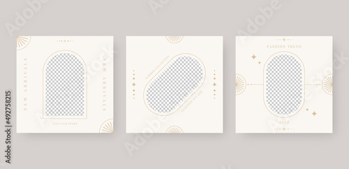 Minimalist social media post template. Trendy editable social media post template. template design. Vector illustration.