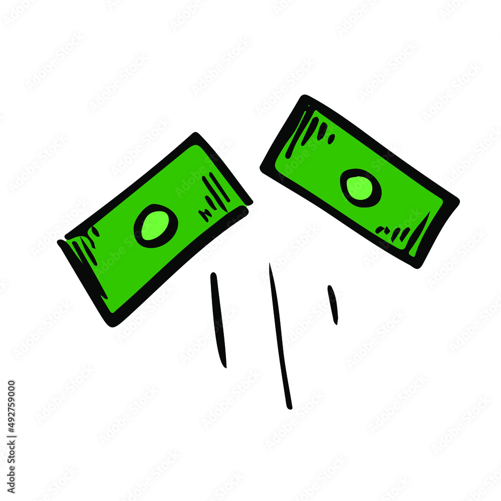 Us dollar bucks banknote sketch vector illustration. Financial crisis, sanctions policy hand drawn element. Investment risk market icon. Us dollar bucks banknote sketch vector illustration. Financial crisis, sanctions policy hand drawn element. Investment risk market icon.