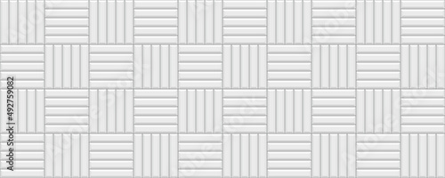 Subway seamless pattern. Brick wall texture. Kitchen background. Ceramic tile. Metro backdrop. Vintage rectangle brickwall. Apron faience print. Cement backsplash. Stone surface. Vector illustration.