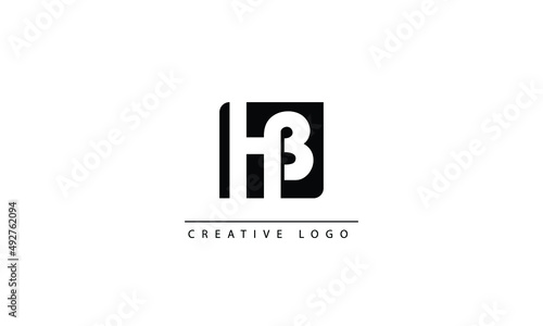  HB HBP Abstract initial monogram letter alphabet logo design