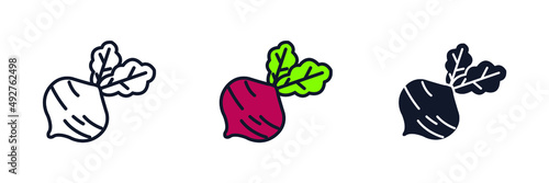 beetroot icon symbol template for graphic and web design collection logo vector illustration