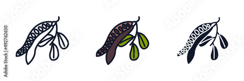 Photos carob icon symbol template for graphic and web design collection logo vector ill