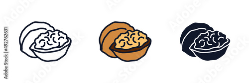 walnut icon symbol template for graphic and web design collection logo vector illustration