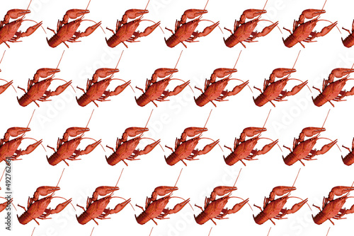 Seamless pattern with red c...