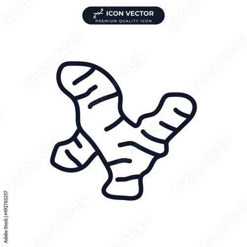 ginger icon symbol template for graphic and web design collection logo vector illustration