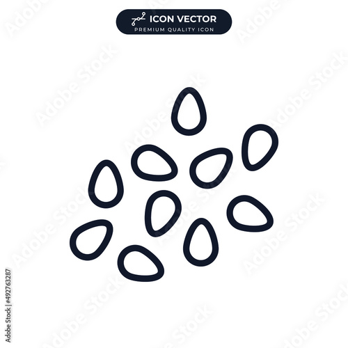 chia seed icon symbol template for graphic and web design collection logo vector illustration