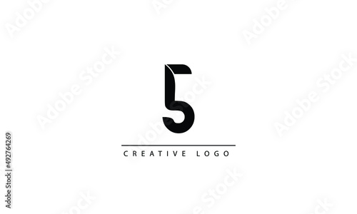 5B B5  Abstract initial monogram letter alphabet logo design