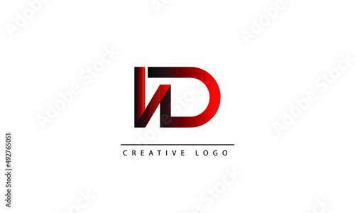  ND HD Abstract initial monogram letter alphabet logo design