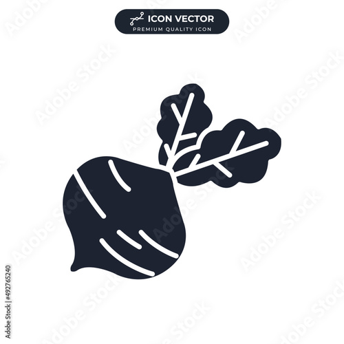 beetroot icon symbol template for graphic and web design collection logo vector illustration