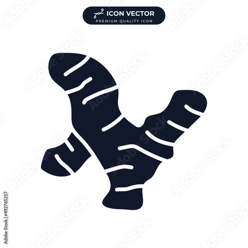 ginger icon symbol template for graphic and web design collection logo vector illustration