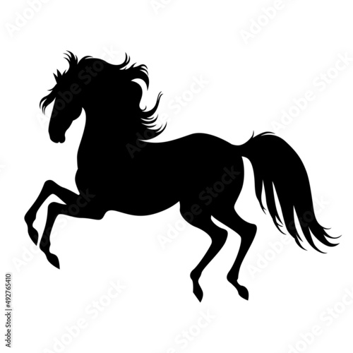 Fototapeta Naklejka Na Ścianę i Meble -  Galloping horse silhouette icon