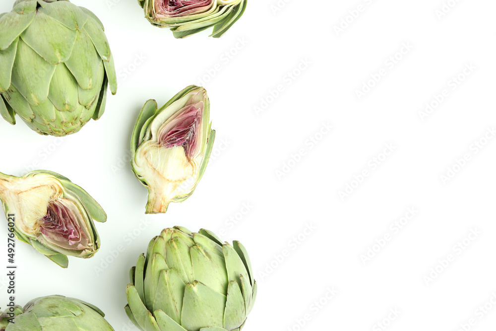 Concept of healthy food with artichoke, space for text Concept of healthy food with artichoke, space for text