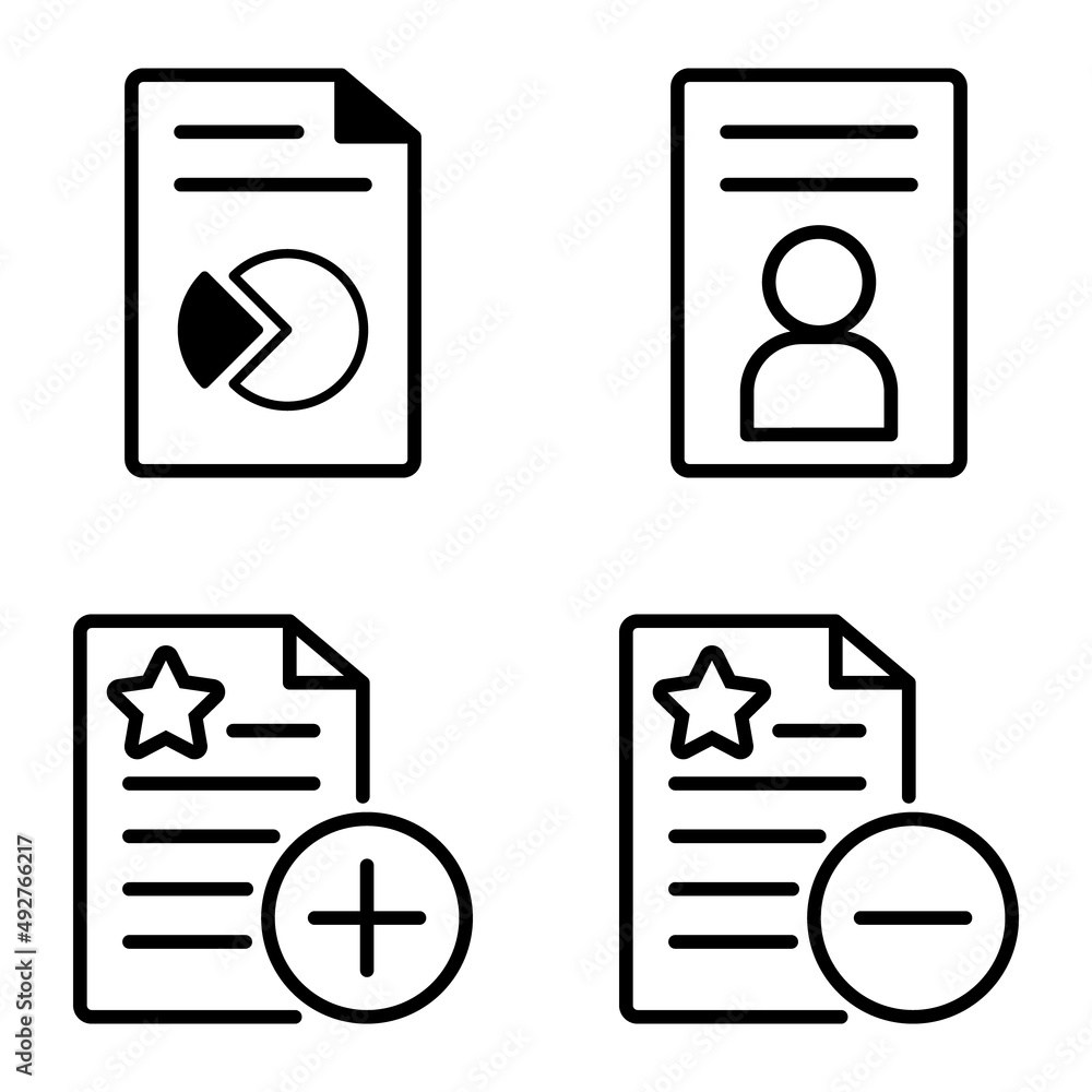 Docs1-2 Flat Icon Set Isolated On White Background Docs1-2 Flat Icon Set Isolated On White Background