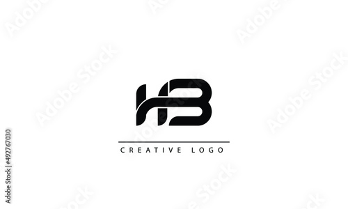  HB H3 Abstract initial monogram letter alphabet logo design