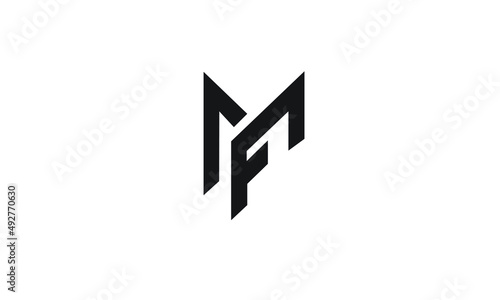 Alphabet letters Initials Monogram logo FM, MF, F and M