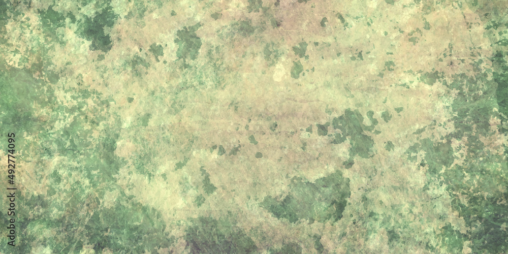 Fototapeta premium Abstract background Damage green color on concrete floor. grunge wall, highly detailed Classic grunge wall background texture.