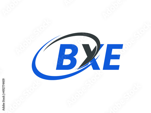 BXE letter creative modern elegant swoosh logo design