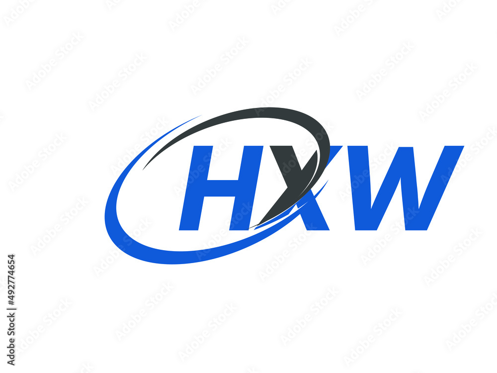 HXW letter creative modern elegant swoosh logo design HXW letter creative modern elegant swoosh logo design