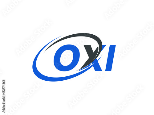 OXI letter creative modern elegant swoosh logo design