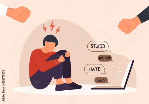 Online violence concept