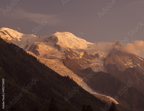 Peak of Mont Blanc in the French Alps