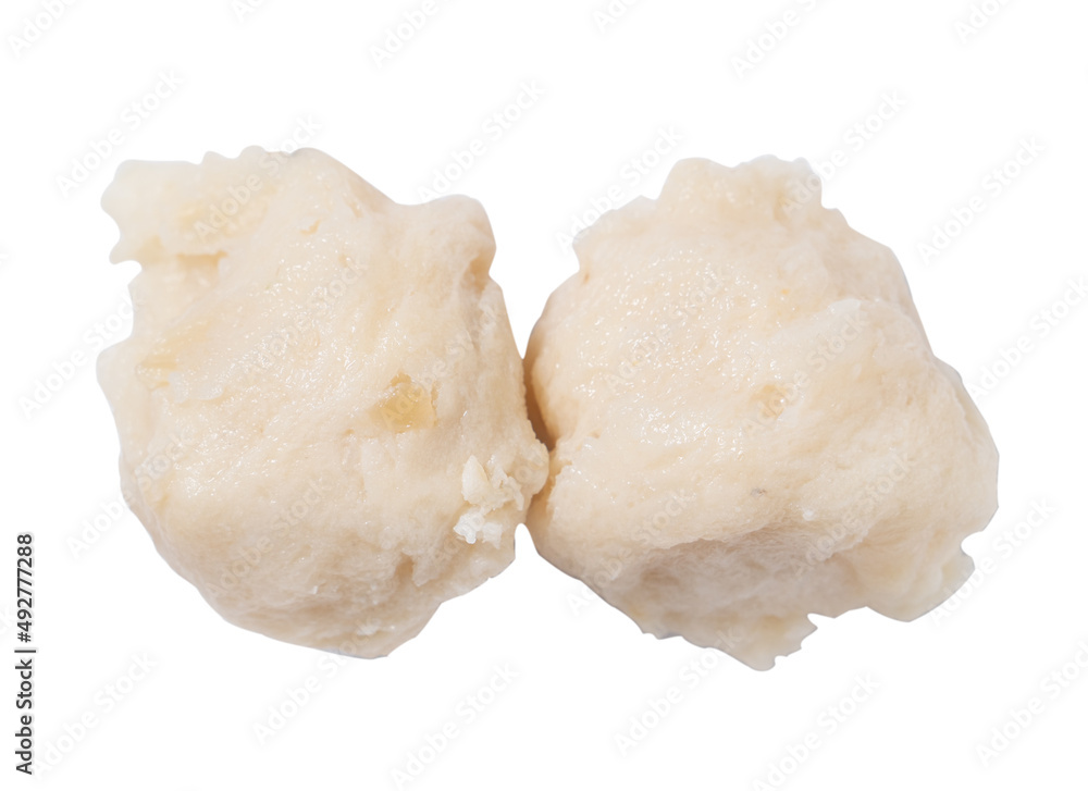 Fresh cuttlefish ball isolated on white background. Fresh cuttlefish ball isolated on white background.