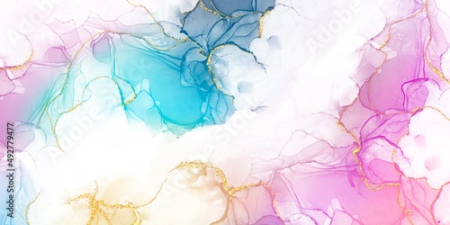 Abstract colorful alcohol ink background image