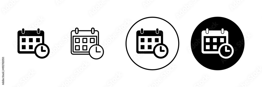 Calendar icons set. Calender sign and symbol. Schedule icon symbol Calendar icons set. Calender sign and symbol. Schedule icon symbol