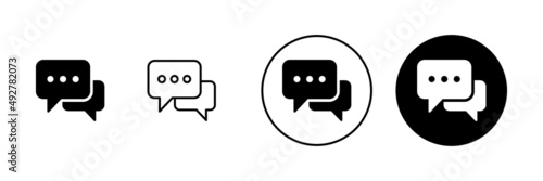 Chat icons set. speech bubble sign and symbol. comment icon. message