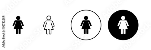 Female icons set. woman sign and symbol