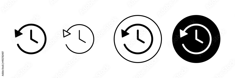 History icons set. recent event history sign and symbol History icons set. recent event history sign and symbol
