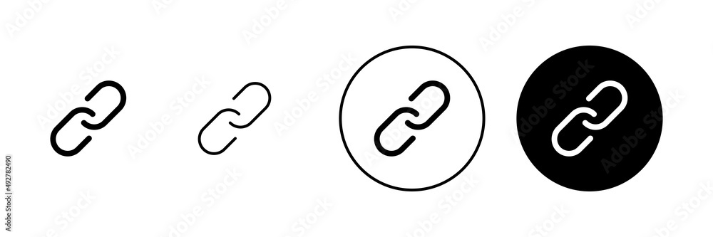 Link icons set. Hyperlink chain sign and symbol Link icons set. Hyperlink chain sign and symbol