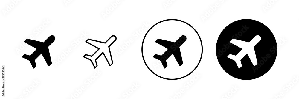 Plane icons set. Airplane sign and symbol. Flight transport symbol. Travel sign. aeroplane Plane icons set. Airplane sign and symbol. Flight transport symbol. Travel sign. aeroplane