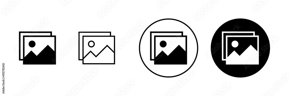 Picture icons set. photo gallery sign and symbol. image icon Picture icons set. photo gallery sign and symbol. image icon