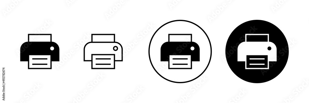 Print icons set. printer sign and symbol Print icons set. printer sign and symbol