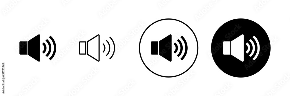 Speaker icons set. volume sign and symbol. loudspeaker icon. sound symbol Speaker icons set. volume sign and symbol. loudspeaker icon. sound symbol