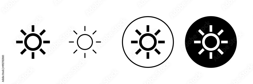 Sun icons set. Brightness sign and symbol Sun icons set. Brightness sign and symbol
