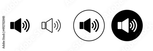 Speaker icons set. volume sign and symbol. loudspeaker icon. sound symbol