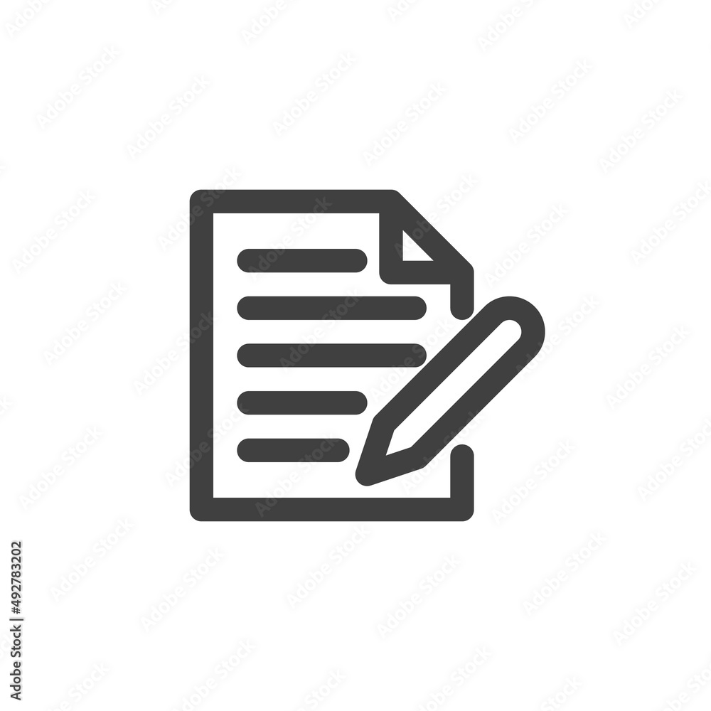 Contract signing line icon Contract signing line icon
